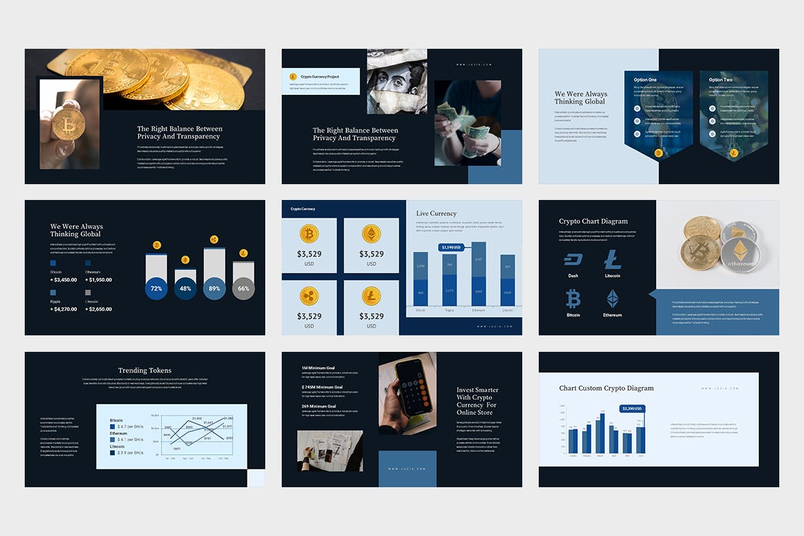 加密货币/区块链业务介绍素材库精选PPT模板 Juzia : Crypto Currency Business Powerpoint插图(8)