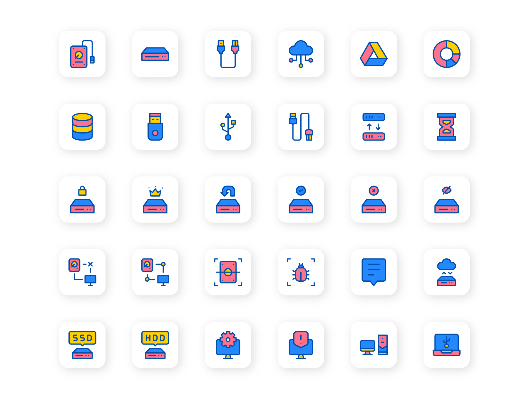 素材库下午茶：电脑计算机硬件图标矢量图标下载[Ai]插图(3)