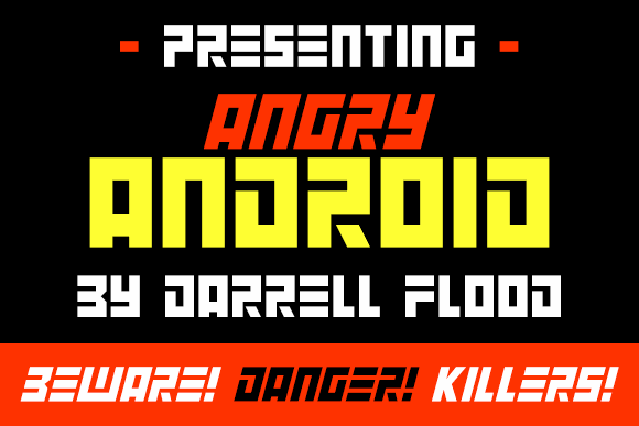Angry Android font插图 Angry Android font插图