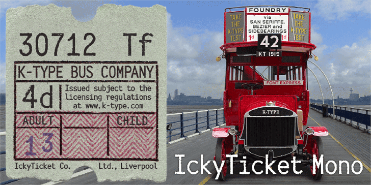 IckyTicket Mono font插图1