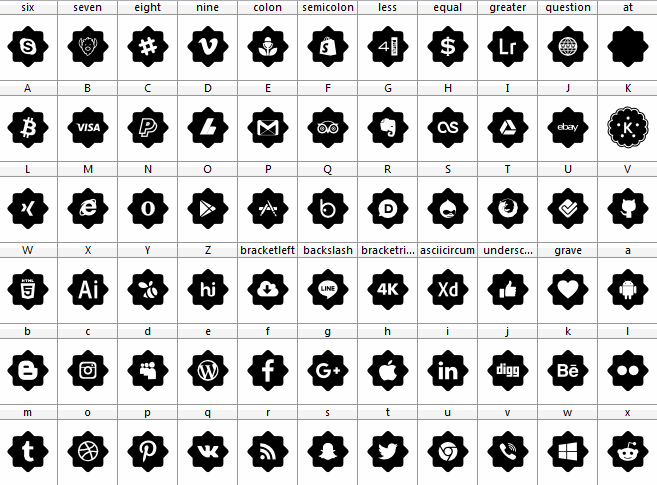 font 120 icons font插图