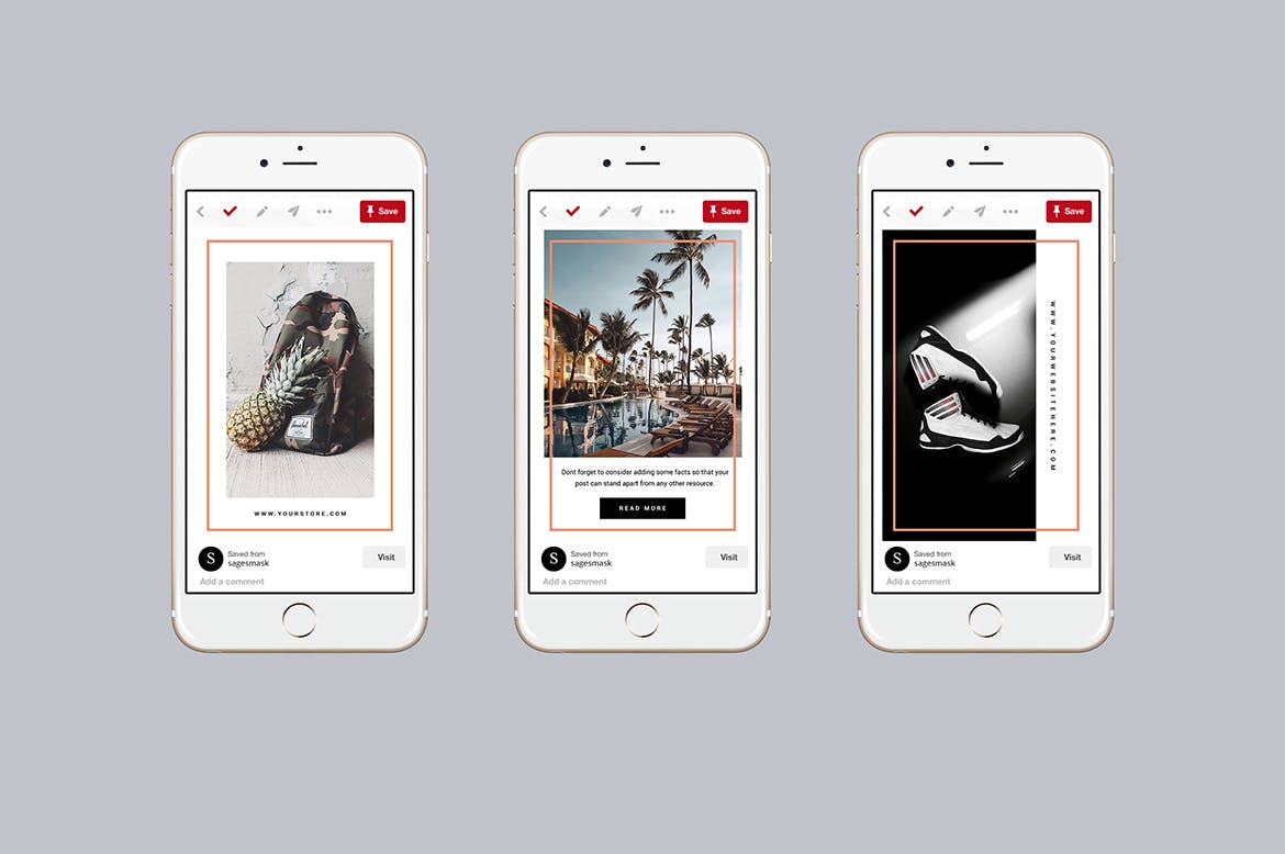 Pinterest社交电商推广设计素材模板素材库精选v13 Pinterest Templates Vol. 13插图(2)