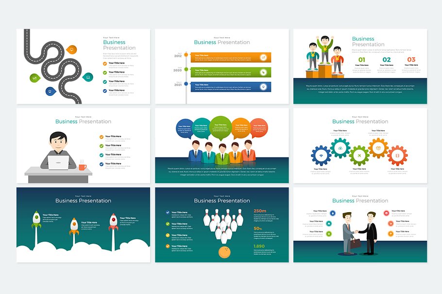 商务风格数据统计分析PPT幻灯片 Yogyakarta Powerpoint插图(9)