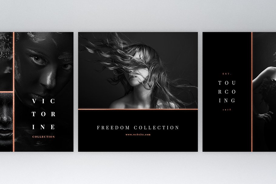 时尚玫瑰金Instagram故事贴图模板素材库精选 Instagram Rose Gold Pack插图(5)