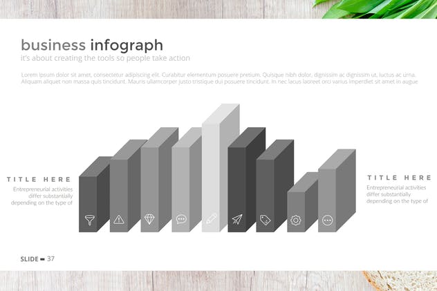 项目规划方案PPT演示幻灯片设计模板 Black White Project Vol. 1 Powerpoint插图(3)
