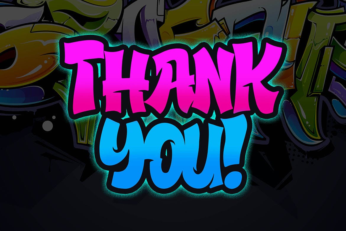 街头涂鸦艺术风格英文装饰字体素材库精选 Street Hustle – Graffiti Font插图(5)