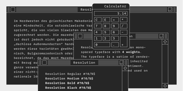 Resolution Font Family插图2