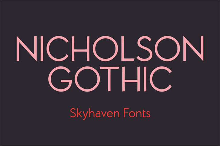 Nicholson Gothic font插图 Nicholson Gothic font插图