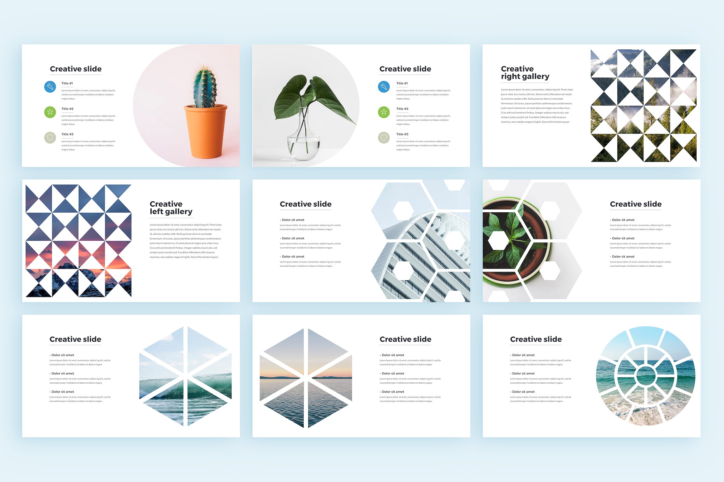 时尚小清新的PPT基调模板插图(3)