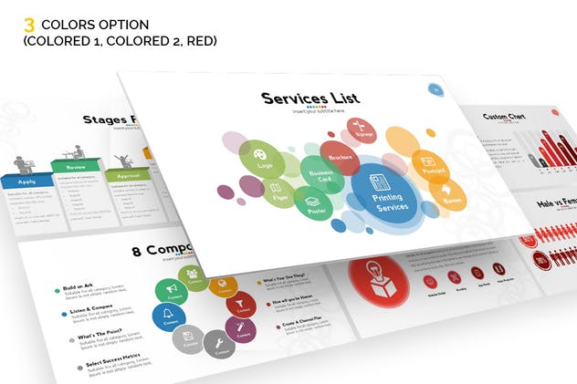 企业项目数据统计分析PPT模板 Mundo Powerpoint Template插图(2)