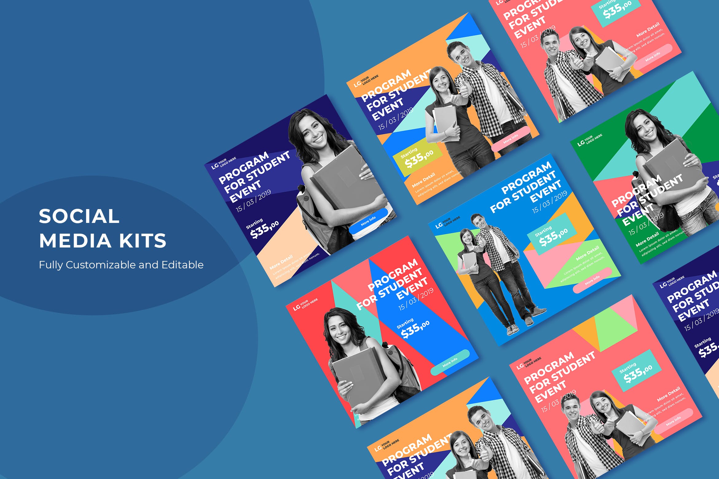 活动宣传推广社交媒体设计模板素材库精选素材v68 SRTP – Social Media Kit.68插图