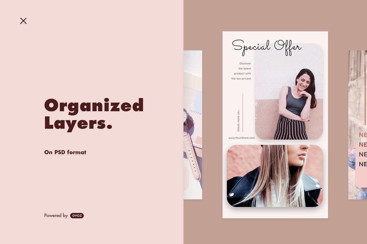 女性高端服装品牌Instagram推广设计素材v1 Instagram Story Template v1插图(4)