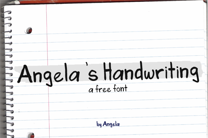 Angela's Handwriting font插图 Angela's Handwriting font插图