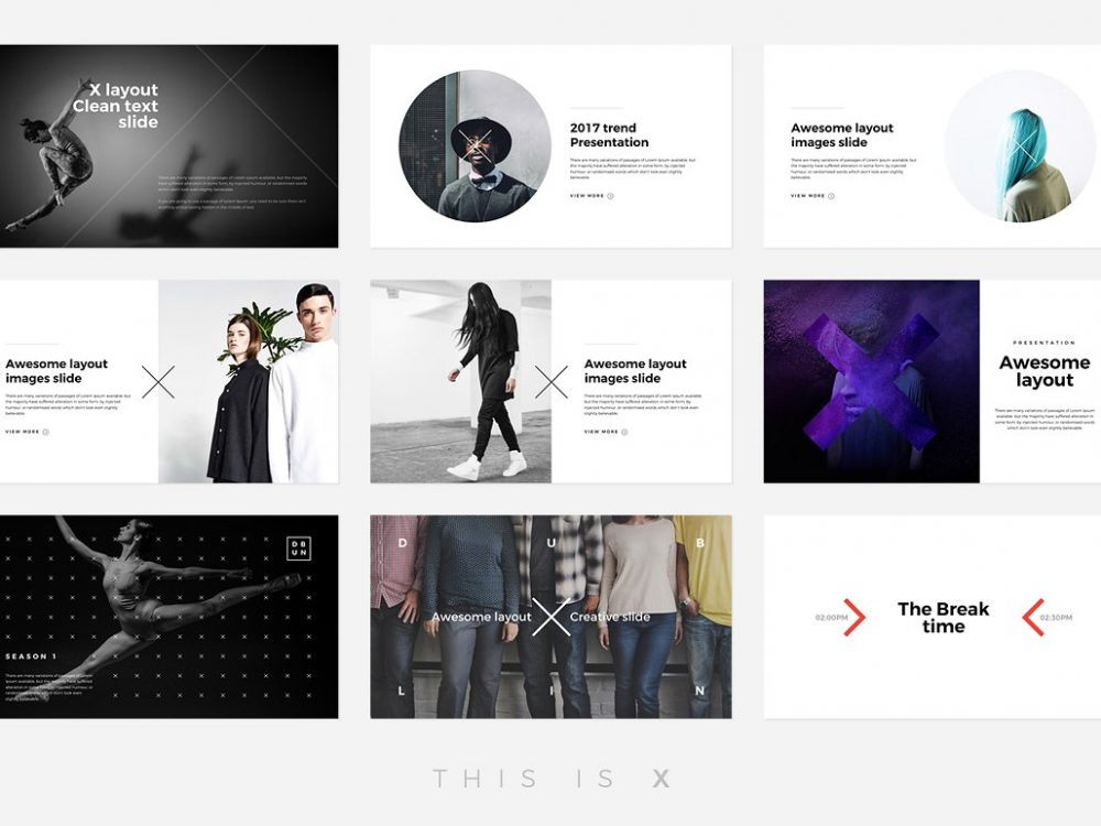 创意幻灯片模板免费装 X Multipurpose Presentation插图(3)