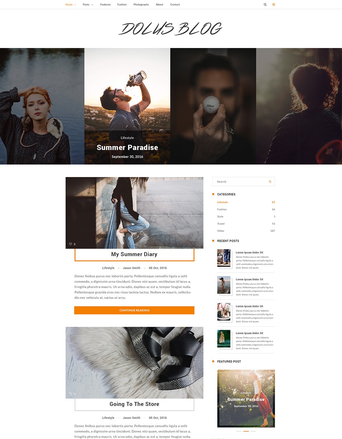 现代简约风格个人博客HTML模板素材库精选下载 Dolus插图(3)