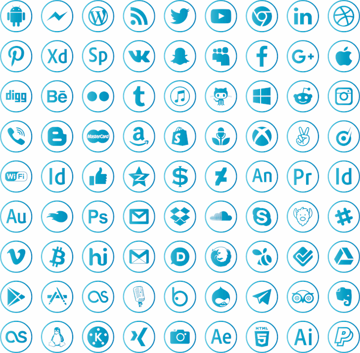 social media font插图