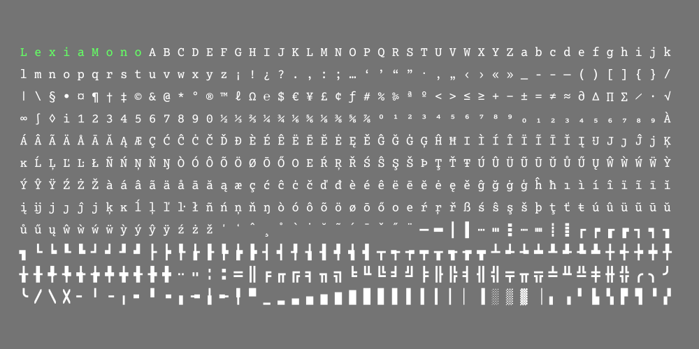 Lexia Mono Font Family插图4