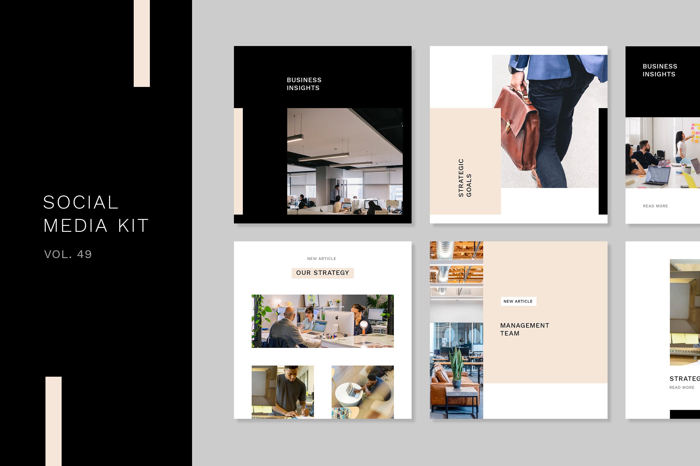 博客/杂志/技术业务/初创公司多用途社交设计素材包v49 Social Media Kit (Vol.49)插图