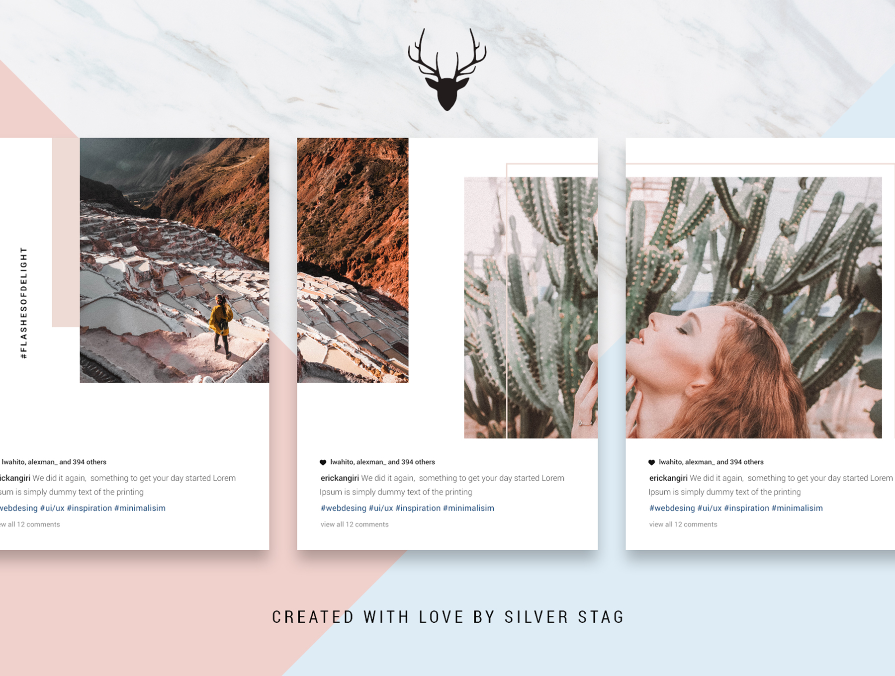 素材库下午茶：社交图片广告模板素材库精选插图