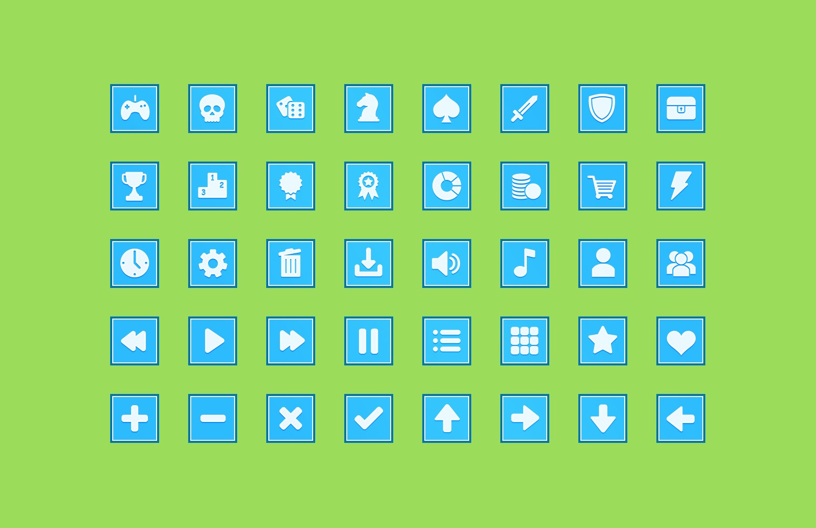 游戏主题界面矢量图标集合 Game GUI Vector Icons插图(3)