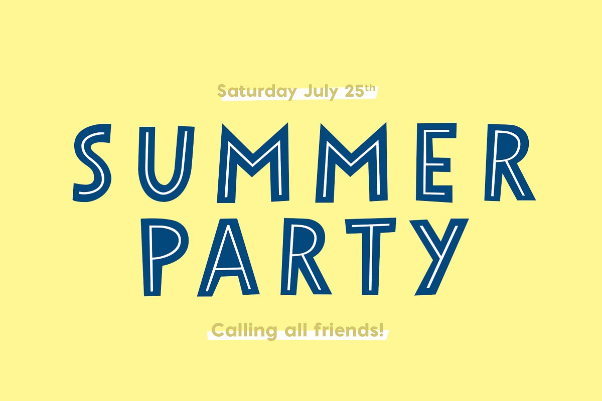 Papercute Inline Font Collection插图3