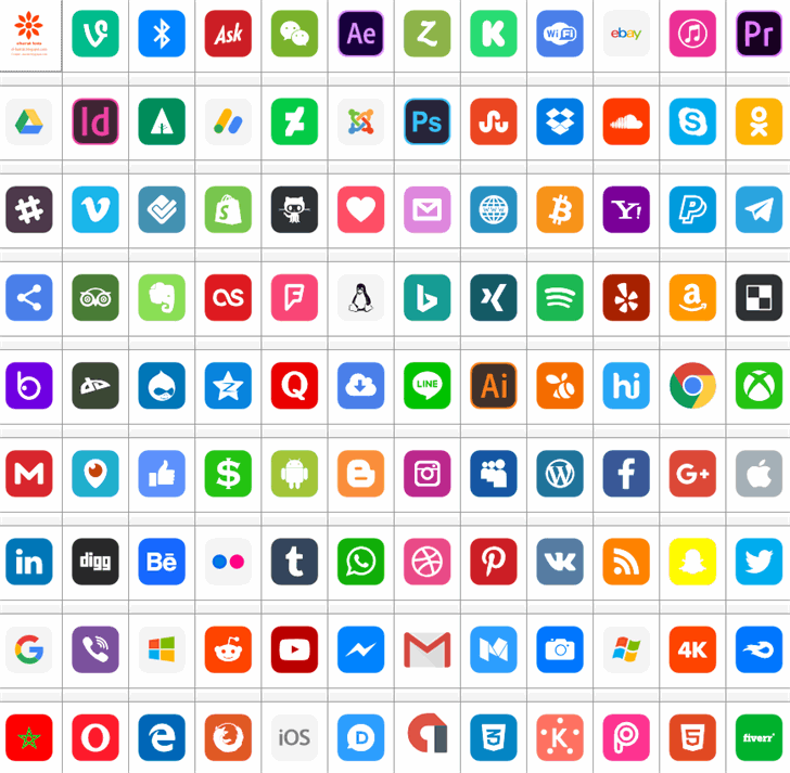 Font color social media font插图