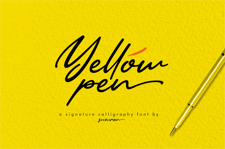Yellow Pen font插图 Yellow Pen font插图