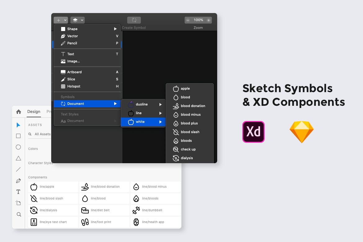 简约设计风格健康主题线性UI图标集 Simplea Line – Health Icon Set插图(3)