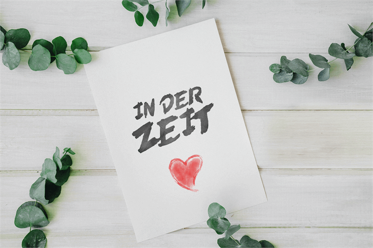 In der Zeit font插图1 In der Zeit font插图1