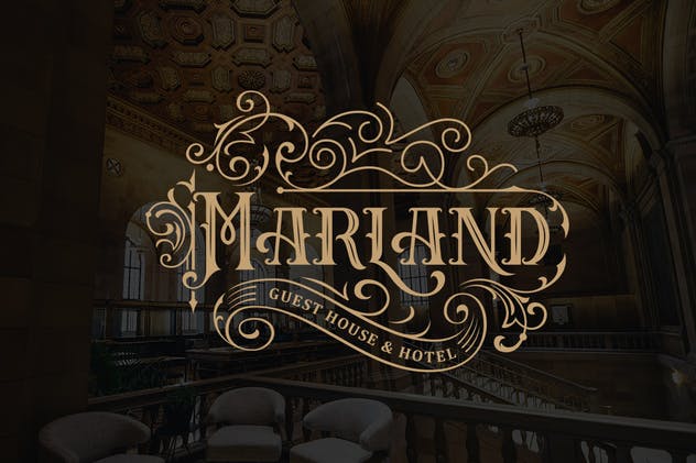 维多利亚风格复古英文衬线字体 Carllosta – Layered Font (+EXTRAS)插图(6)