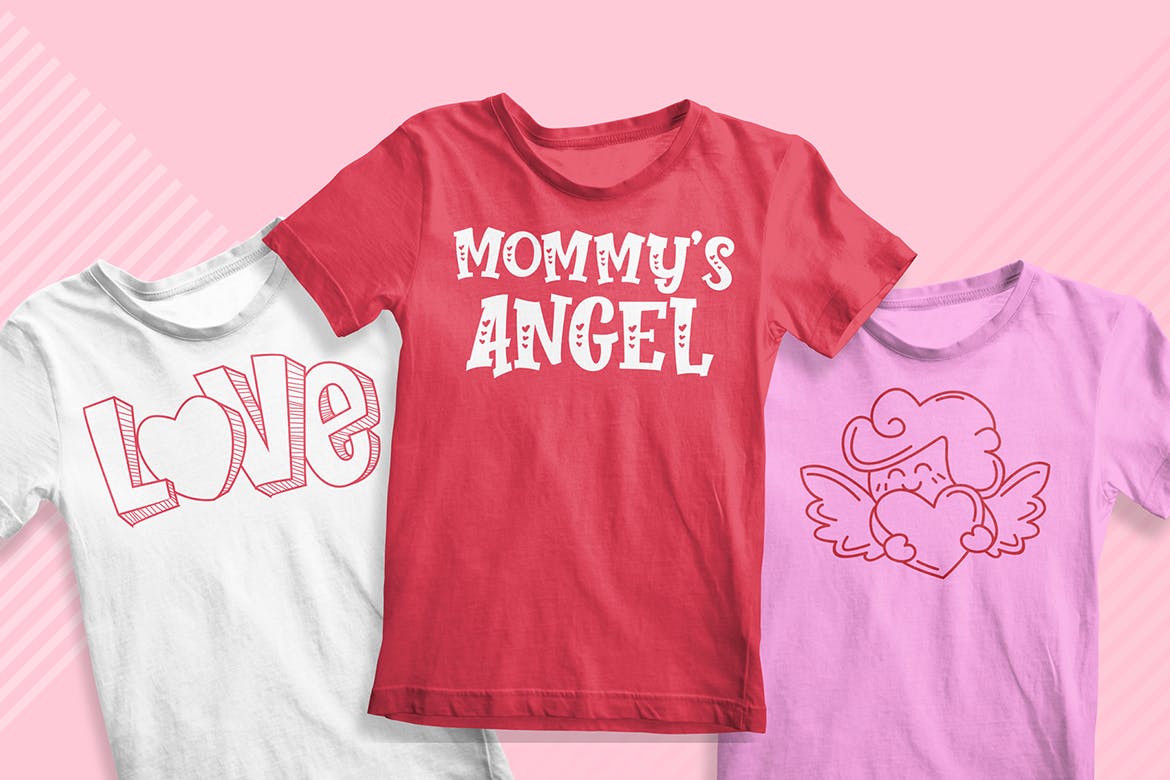 完美爱心英文衬线字体素材库精选 Perfect Love – Mother Favorite Font插图(3)