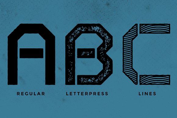 Exomoon display stencil font插图5