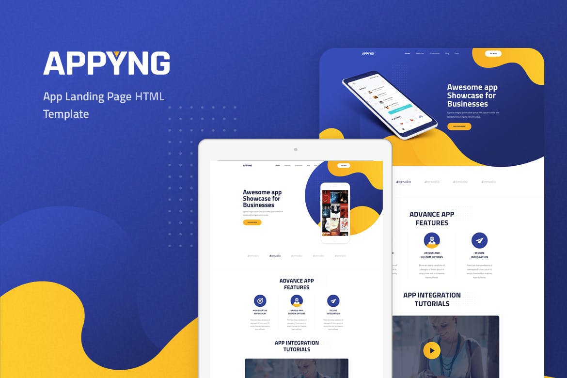 APP应用官网着陆页设计HTML模板素材库精选 Appyng – App Landing Page HTML Template插图