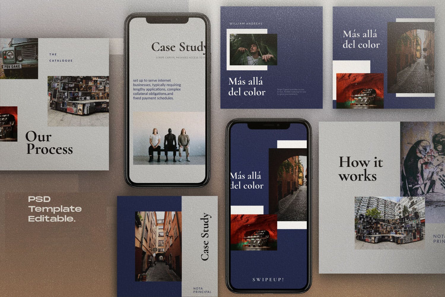 复古颗粒感背景社交媒体设计模板素材库精选素材 VIRTUE – Social Media Template + Stories插图(1)