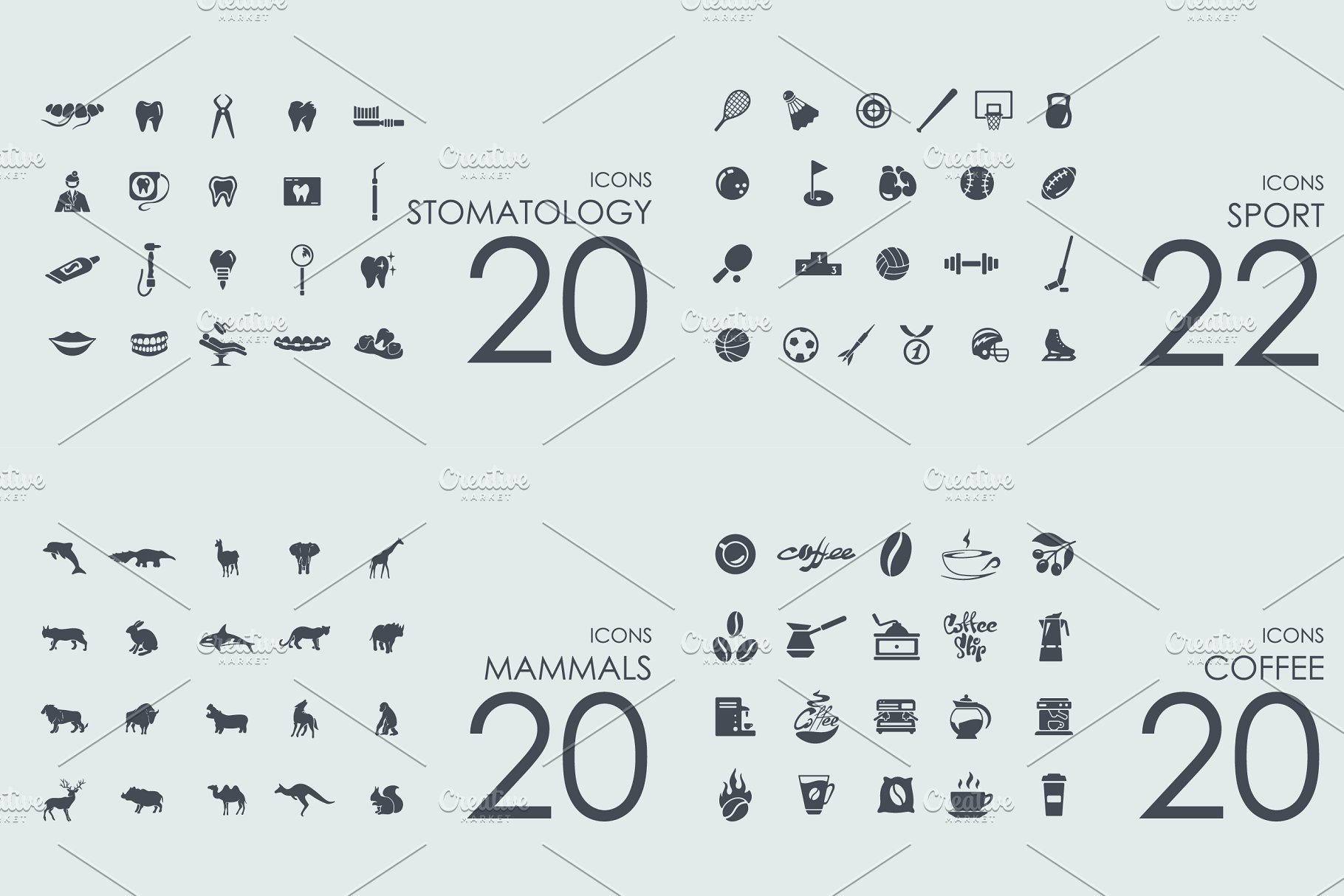 4000枚适合各种行业的图标合集 4000 HAMSTER Icons Library插图(5)