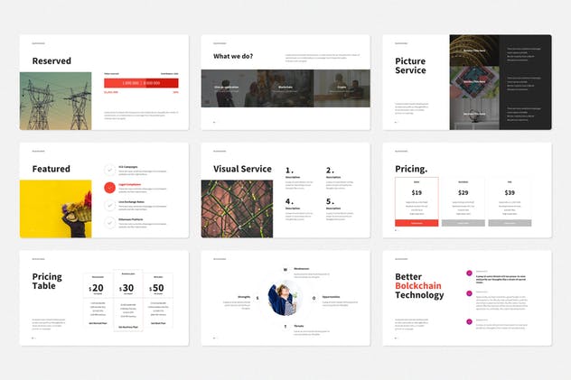 区块链加密货币投资主题PPT模板 BLOCKCHAIN Powerpoint Template插图(6)