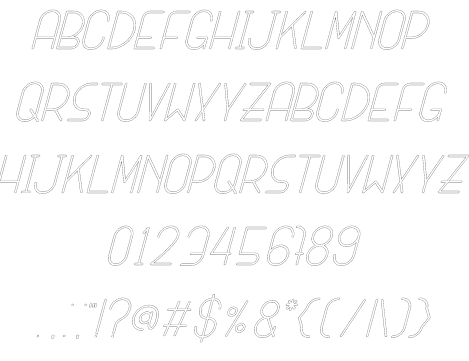 SANSI Outline Italic font插图1 SANSI Outline Italic font插图1