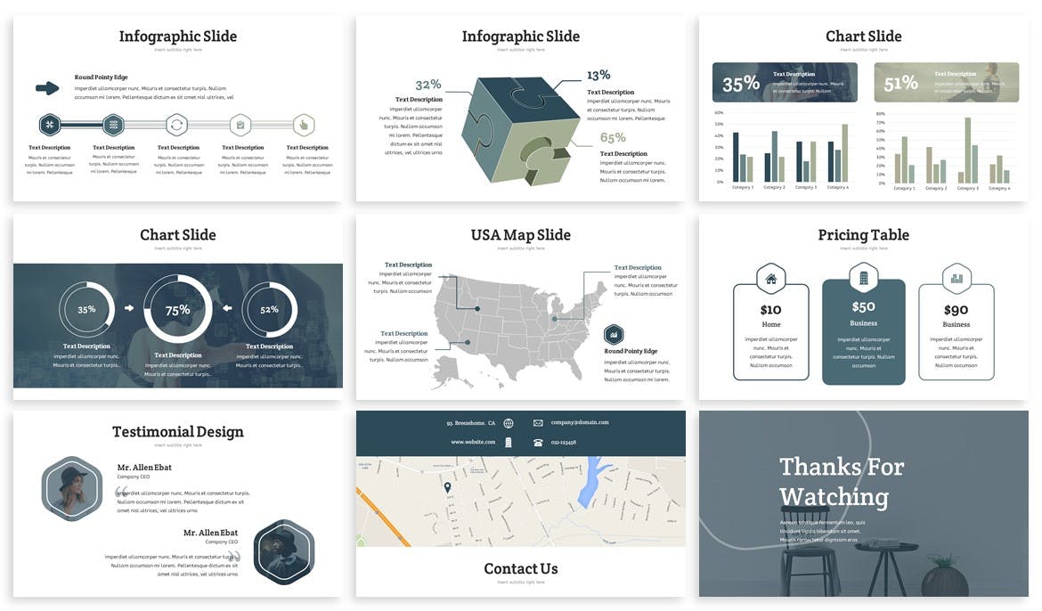 简约设计风格企业里程碑/企业宣传PPT模板下载 Acutus – Hexagon Powerpoint Template插图(3)
