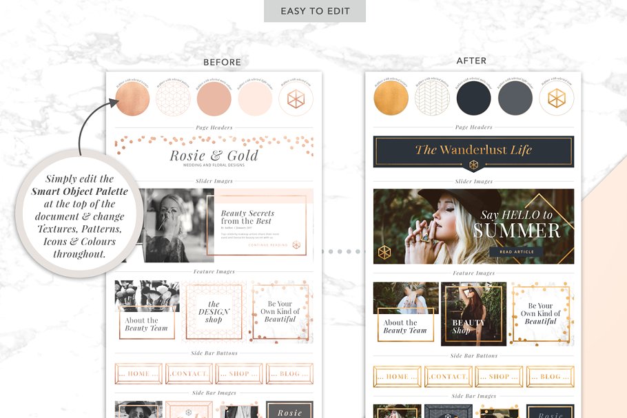 博客设计版块模板素材库精选素材 Blog Element Generator插图(2)