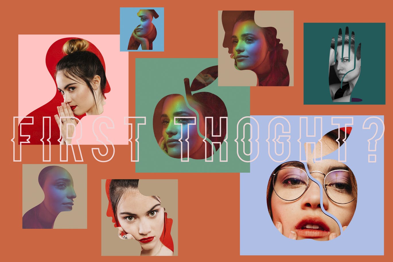 现代艺术剪影风格Instagram贴图设计PSD模板素材库精选 Modern shape photo mask for Insta插图(6)