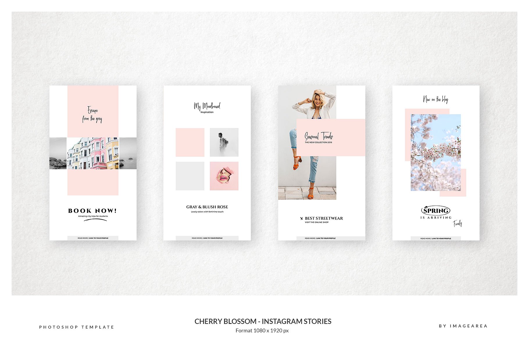 20个Instagram樱花主题故事贴图模板素材库精选 20 Instagram Stories Cherry Blossom插图(5)