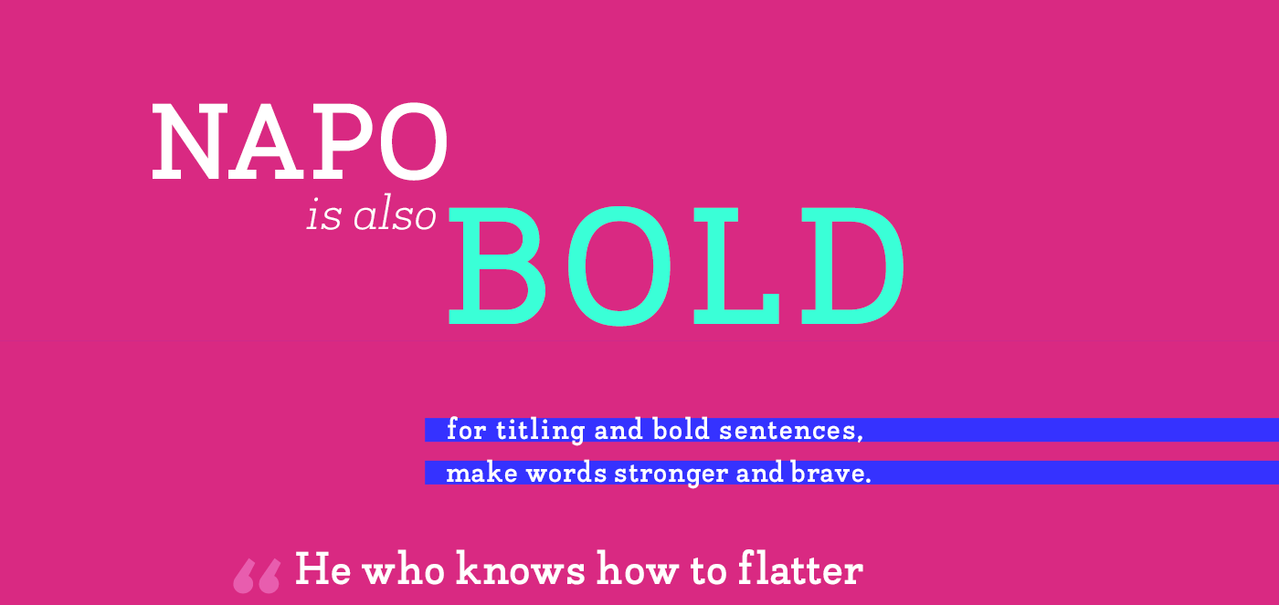 免费粗衬线英文字体 Napo Font Family插图(5)