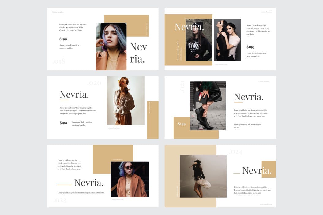 多用途时尚主题PPT幻灯片设计模板 NEVRIA – Multipurpose Powerpoint Template  V104插图(4)