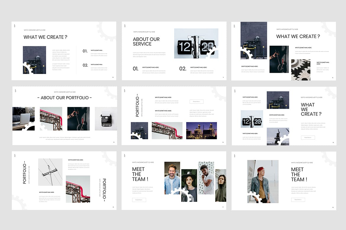 项目工程主题PPT设计模板 Engiont – Engineering Powerpoint Presentation插图(2)