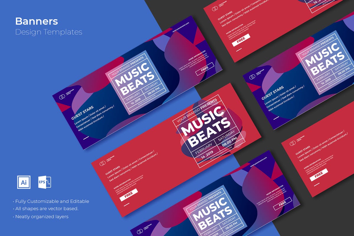 网站创意Banner素材库精选广告模板v11 SRTP Banners Template.11插图