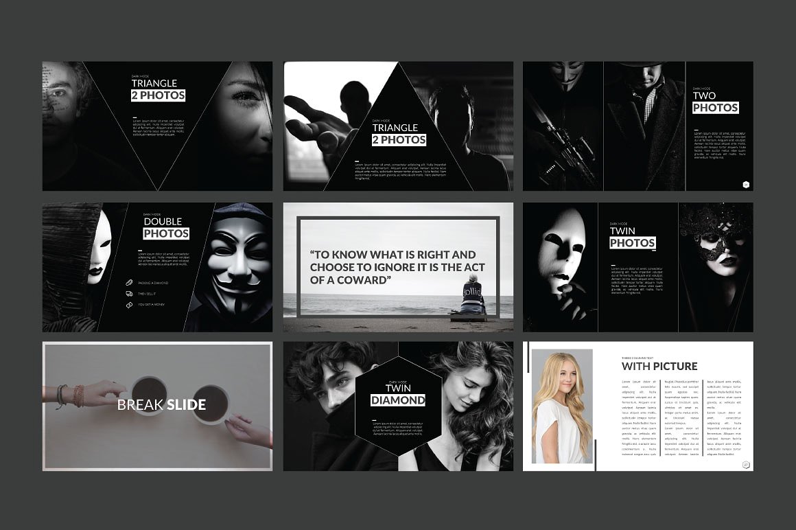 黑色高品质钻石PPT模版下载[PPTX]插图(2)