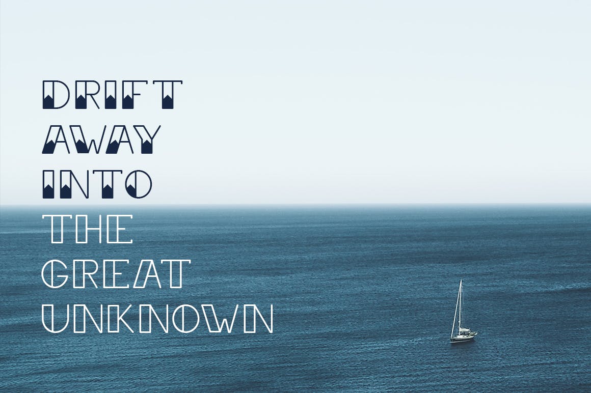 复古航海主题创意设计英文无衬线字体 Sailor Girl Font Duo插图(3)