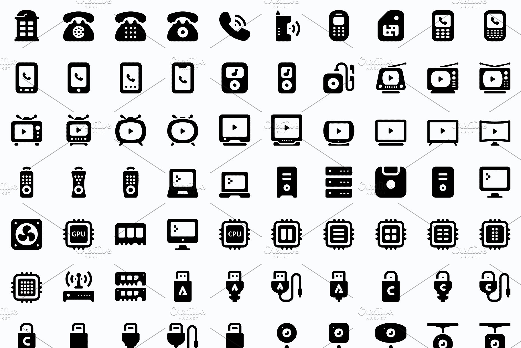 2200枚圆形实心图标 Roundies 2200 Solid Icons插图(8)