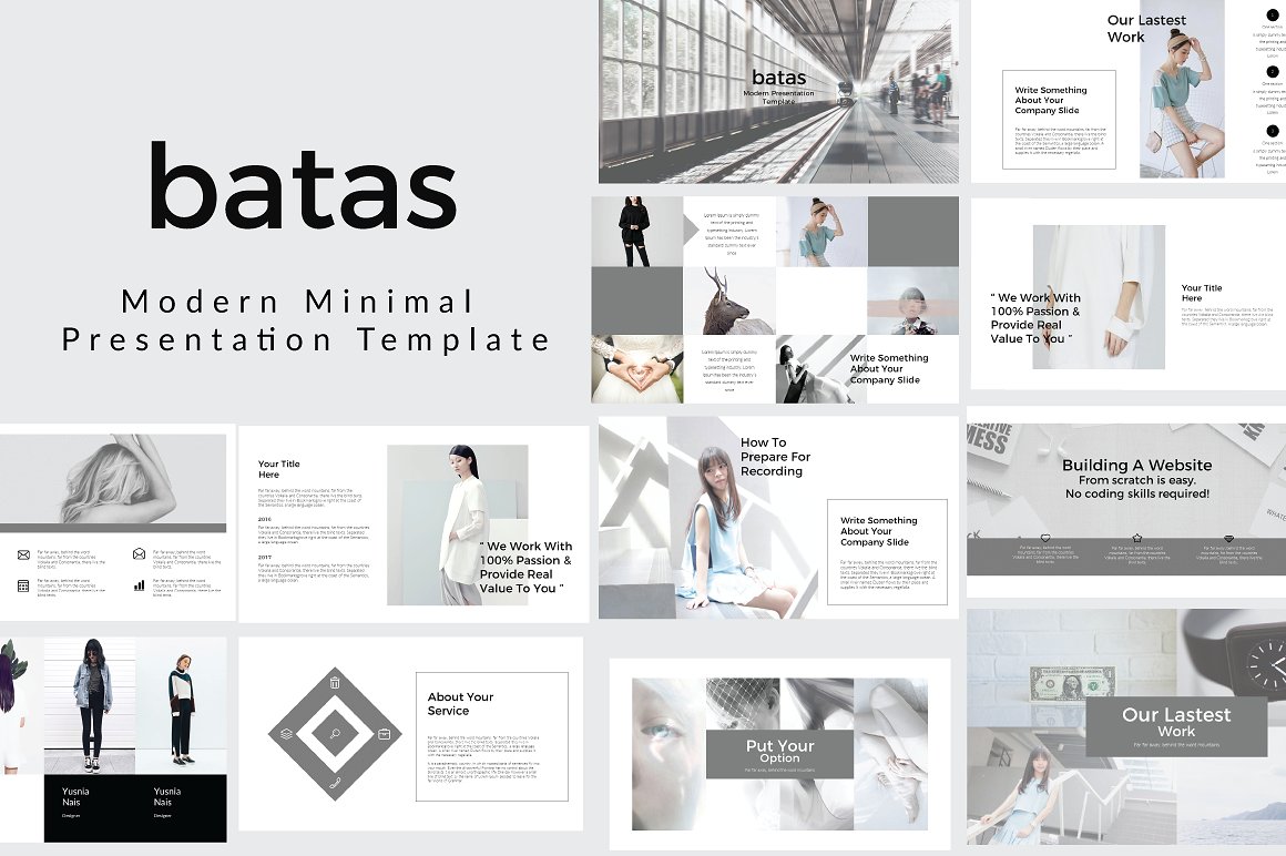 Batas – 超现代的极简主义商业化ppt模板下载[ppt,pptx]插图