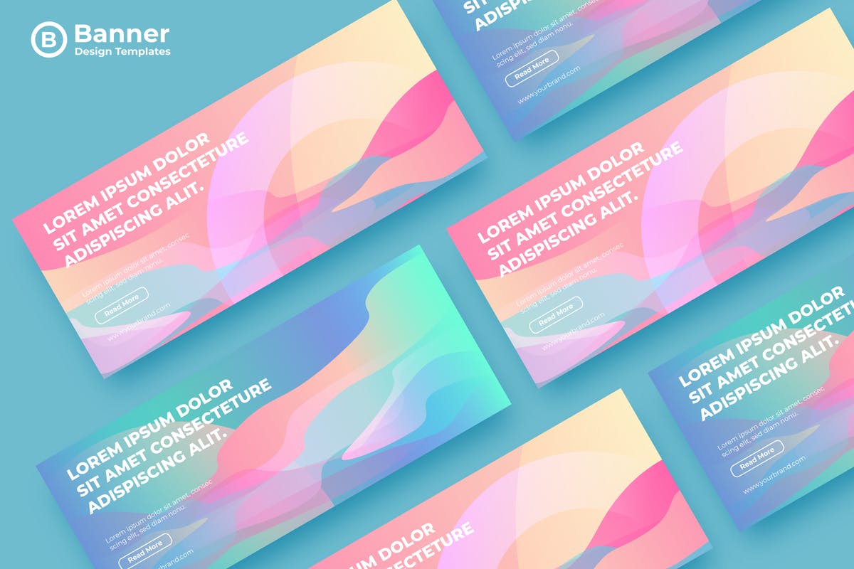 渐变色彩网站广告Banner设计模板 SRTP Banners Template.09插图